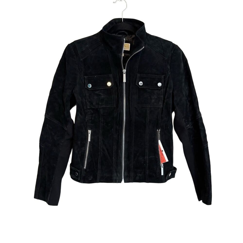 Michael Kors Moto Cropped Jacket Black Small